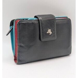 Visconti Leather Rainbow Collection Wallet Snap Bifold Colorful Clutch Soft